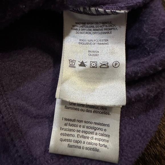 Columbia size XL purple fleece zip jacket with zip pockets - Picture 8 of 9